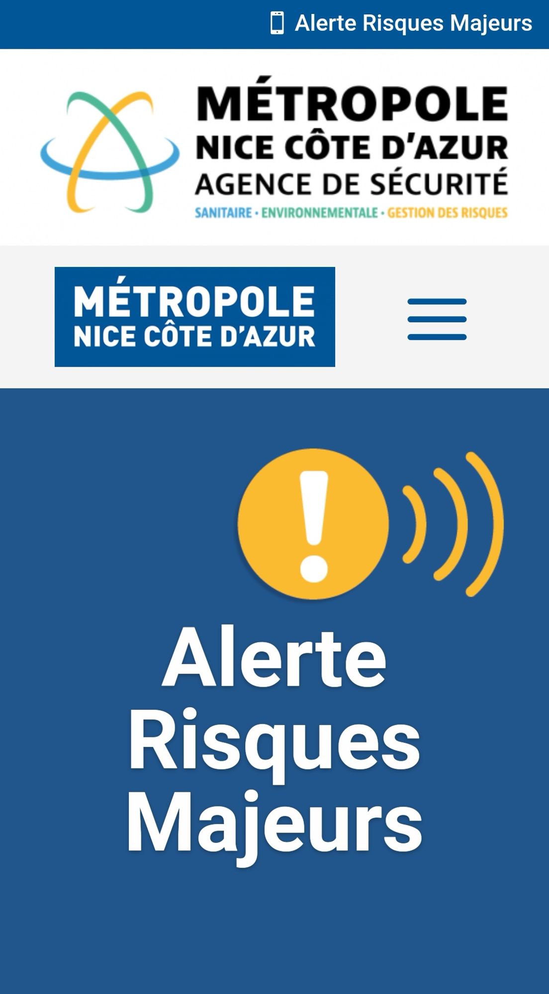 Alerte Risques Majeurs